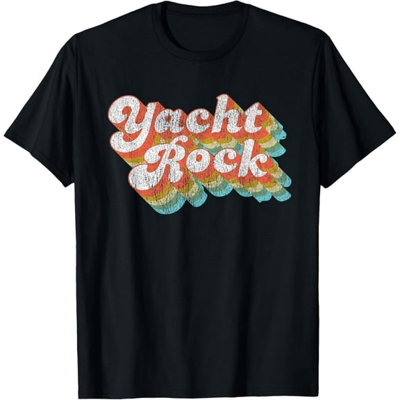 Vintage Yacht Rock Fan Music Genre Unisex Short Sleeve Graphic T-Shirt