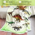 thumbnail image 2 of Dinosaur Throw Blanket, Dinosaur Blanket Plush Fleece Kids Blanket Soft Cozy Cartoon Sherpa Blankets with Jurassic Dinosaurs Good Gift for Children Boys Girls (Dinosaur 7, 60" x 80"), 2 of 6