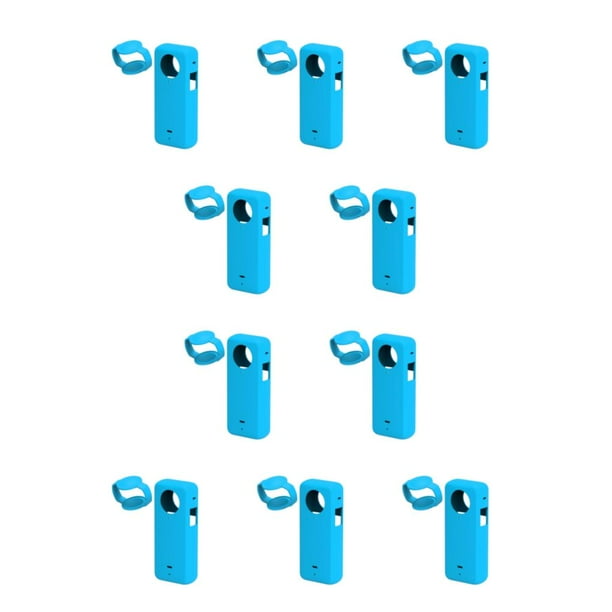 Funda de silicona Methold para Insta 360 X3 Protectores de lentes color Azul 10Conjunto