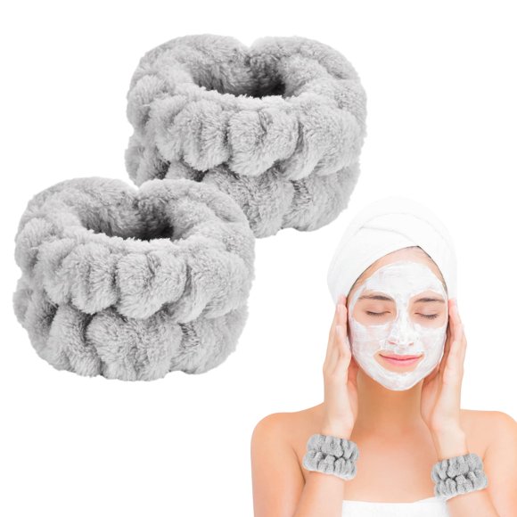 2 piezas de toallas de muñeca para lavarse la cara-Dorbetar muñequeras de microfibra para lavarse la cara pulseras de spa para lavarse la cara pulseras de lavado de cara pulseras para lavarse la cara