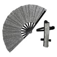 thumbnail image 2 of Large Holographic Folding Hand Fan, Folding Hand Wave Fan, Clap Fans For Line Dancing, Foldable Craft Holding Laser Colors Hand Fan, For Line Dancing,Party, Dance Enthusiasts Gift, 2 of 6