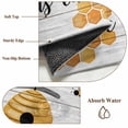 thumbnail image 5 of Sweet as Can Bee Area Rugs 5x7 ft Honeycomb Vintage White Wood Grain Washable Rug Non Slip Indoor Carpet Absorbent Floor Mat for Living Room Bedroom Dining Room, 5 of 9