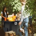 thumbnail image 2 of 28inch Propane Fire Pit Table with Lid 2 in 1 Square Gas Firepit Table 50,000 BTU Iron Tabletop for Outdoor Patio Garden and Camping, 2 of 9