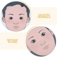 thumbnail image 3 of PENIKOKO 4Pcs Makeup Practice Face Board Reusable Face Painting Templates for Training Use, 3 of 8