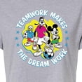 thumbnail image 3 of Disney - Teamwork Group  - Juniors Cropped Cotton Blend T-Shirt, 3 of 5