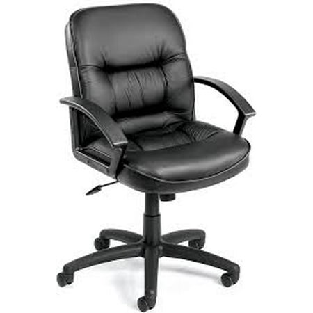 Boss Office Products Black Mid Back Chair with Knee Tilt