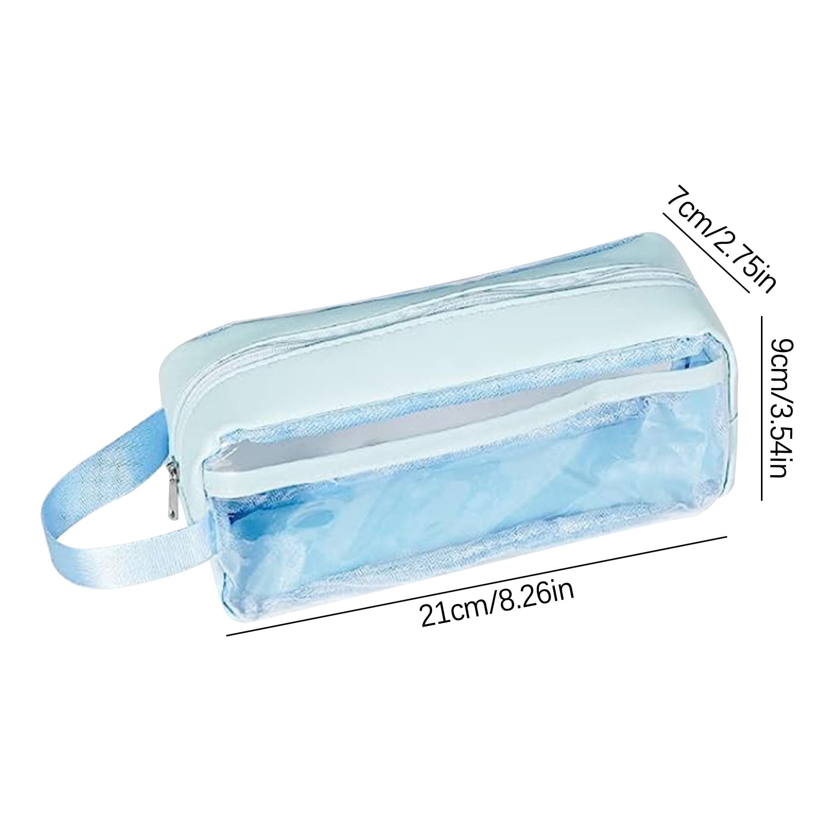 Lermende 2 Pack Pencil Case For Marker Pen Pencil Stationary Bag for Office  Colleage Adult Teen Student, Clear Zipper Pencil Pouch Transparent Pen