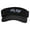 Black, variant on Cool Dude Embroidered Pro Style Cotton Twill Washed Visor - Black OSFM
