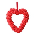 thumbnail image 4 of Corona de corazón para San Valentín, decoración floral, flores rosas artificiales Estilo A, 4 of 9