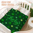 thumbnail image 5 of St Patricks Day Kids Throw Blanket Small Decorative Green Lucky Shamrocks Blanket Girls Boys Child Baby Bed Soft Fuzzy Plush Fleece Blanket Saint Patricks Day Irish Blanket 40x50, 5 of 6
