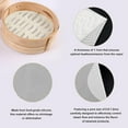 thumbnail image 4 of Tutuviw 10 in Silicone Steamer Liners,5Pcs Reusable Bamboo Steamer Liner Mesh Mat,Non-stick Food Grade Round Steamer Pad,Kitchen Cooking Steamer Liners for Dim Sum,Easy Clean, 4 of 8