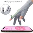 thumbnail image 4 of comerut 1 Pair Sunscreen Gloves Breathable Soft Comfortable Can Be Opened Fingertip Hands Protection Shredded Ice summer Ladies Thin Gloves for Outdoor, 4 of 8