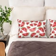 thumbnail image 2 of KLL Hand Drawn Watermelon Pattern Silk Pillowcase for Hair and Skin Standard Size 20"X 30" Soft Breathable Pillow Covers for Sleeping, 2 of 6