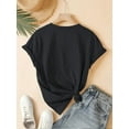 thumbnail image 2 of Summer Floral 100% cotton Casual Crew Neck Short Sleeve T-Shirt for Women, 2 of 5