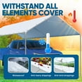 thumbnail image 4 of Quictent 10x20 ft Heavy Duty Carport Canopy Galvanized Car Tent Outdoor Garage Boat Shelter with Reinforced Structure, No Sidewall - White, 4 of 7