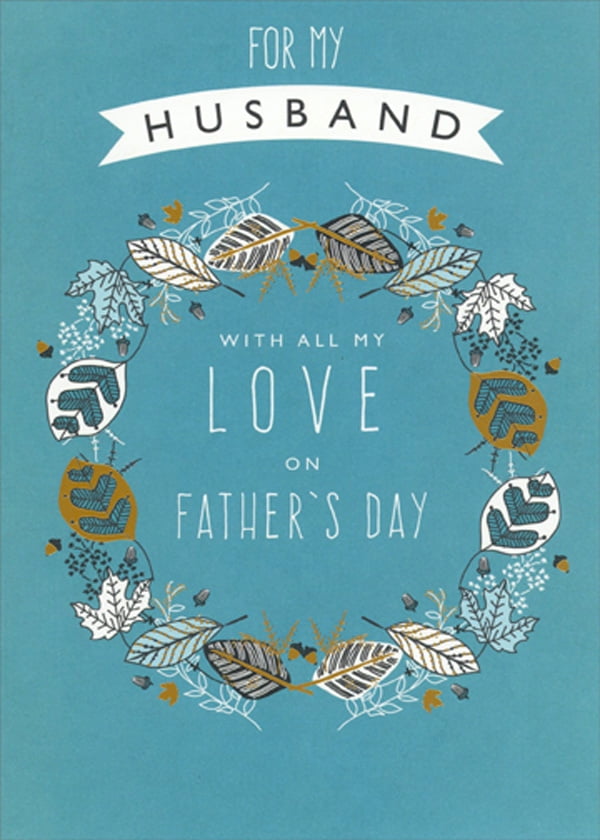 To My Partner On Father's Day Foil & Embossed 4 Page Insert With 2 Verses 