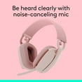 thumbnail image 4 of Logitech Zone Vibe 100 Wireless Over Ear Headphones with Noise Canceling Microphone, Works with Teams, Google Meet, Zoom, Mac/PC, Rose, 4 of 10