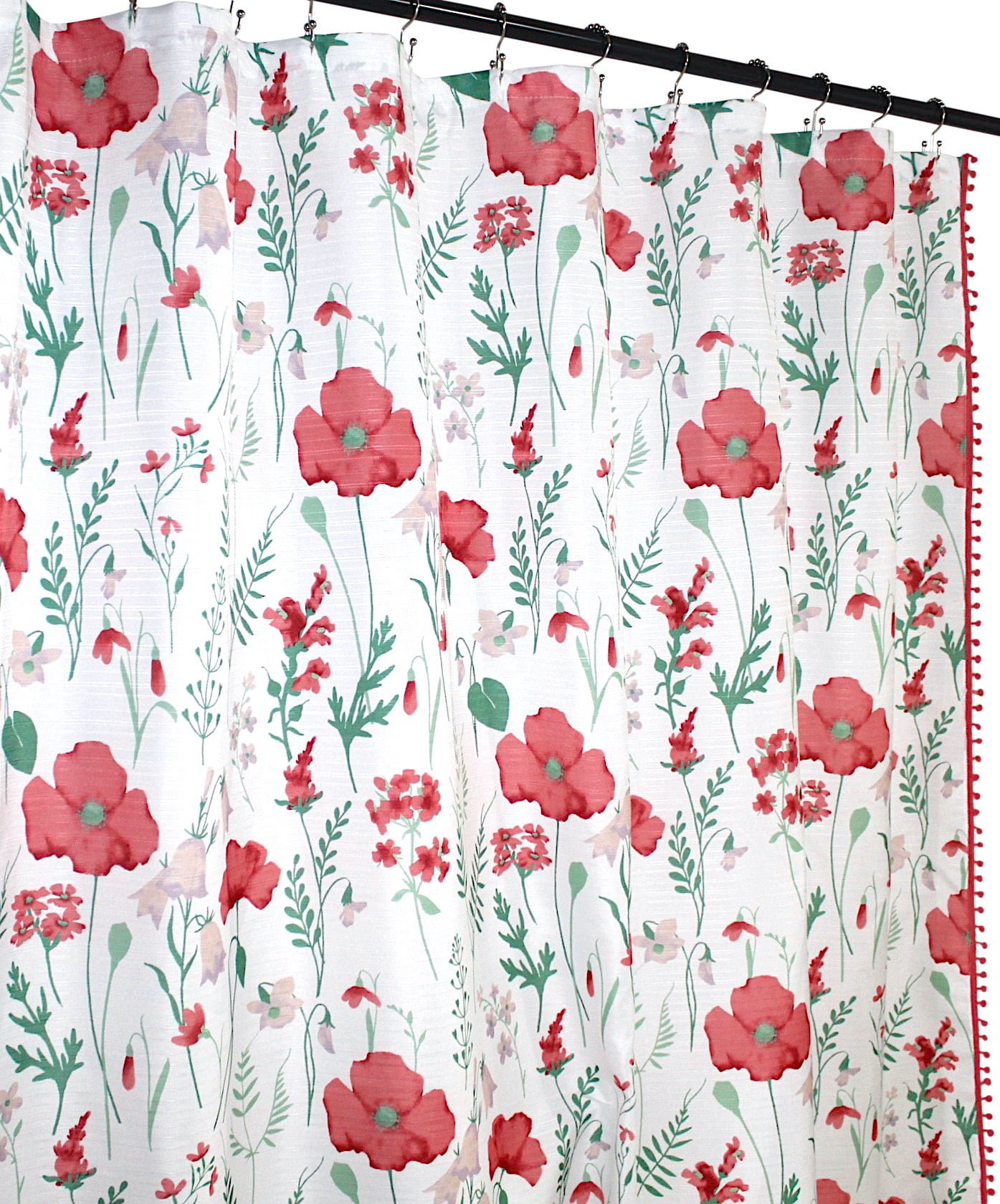Peach Blossom Flowers Shower Curtain Bathroom Mat Waterproof Fabric 72/79" 2406 
