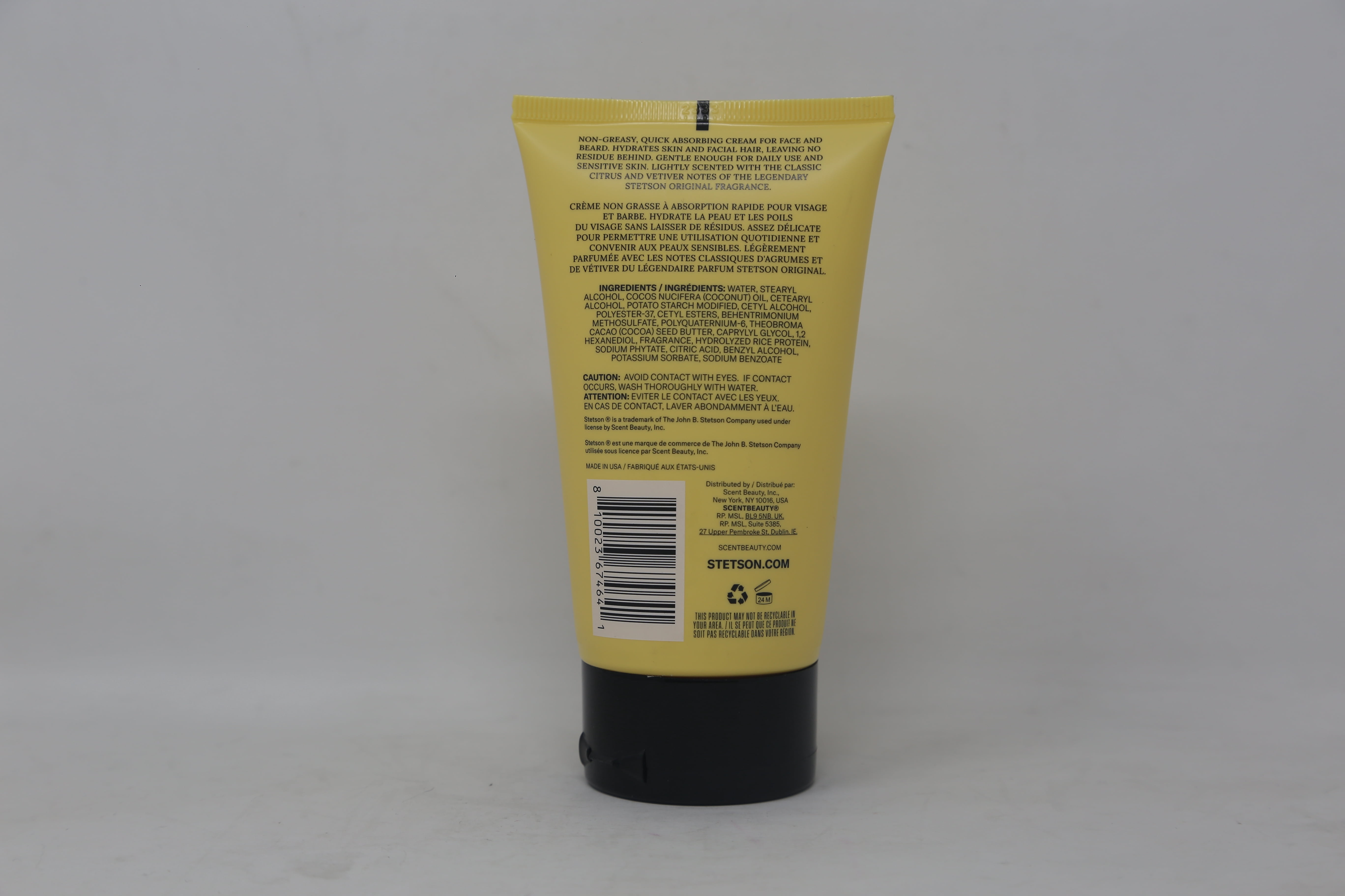 Stetson Original Deep Moisture Cream Face & Beard Citrus & Vetiver