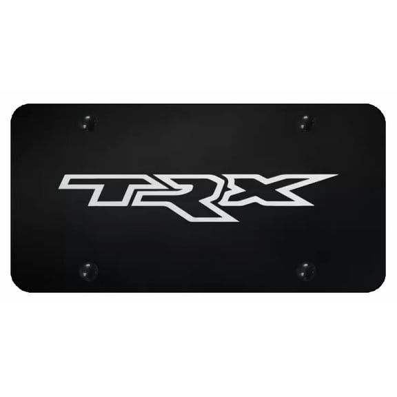 Ram TRX Laser Etched Logo Black Stainless Steel License Plate Official Licensed