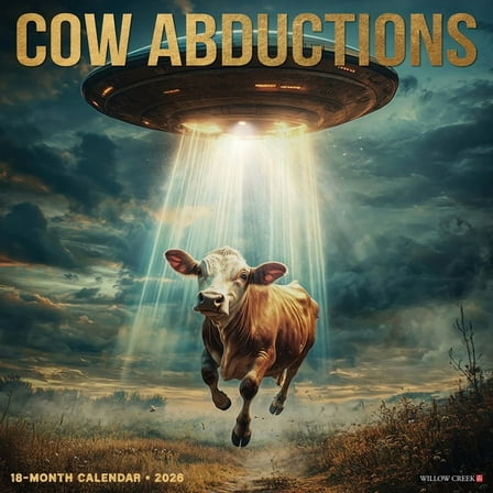 Cow Abductions 2026 Wall Calendar, (Paperback)