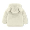 thumbnail image 5 of CAICJ98 Boys Girls Fleece Jacket Sherpa Flannel Fuzzy Zip Up Bear Ears Hooded Toddler Winter Coat Warm Kids Thermal Wool Thermal Sweaters (White,4-5 Years), 5 of 6