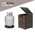 thumbnail image 3 of COSIEST Outdoor Hideaway Brown Square Wicker Tank Table for Gas Fire Pits, 3 of 6