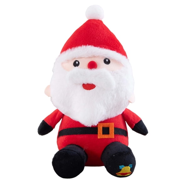 TOYOUME Santa Plush Cloth Doll Pillow, Soft Stuffed Christmas Figurine, 9.45 Inches, 1-Piece, for Mantel Tree or Holiday Gift, A