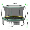 thumbnail image 2 of 14FT Springfree No Gap Trampoline with Safety Enclosure Net and Ladder, Bungee Jumping Mat for Kids and Adults, Outdoor Backyard Recreation with Zipper System and Storage Bag, 2 of 9