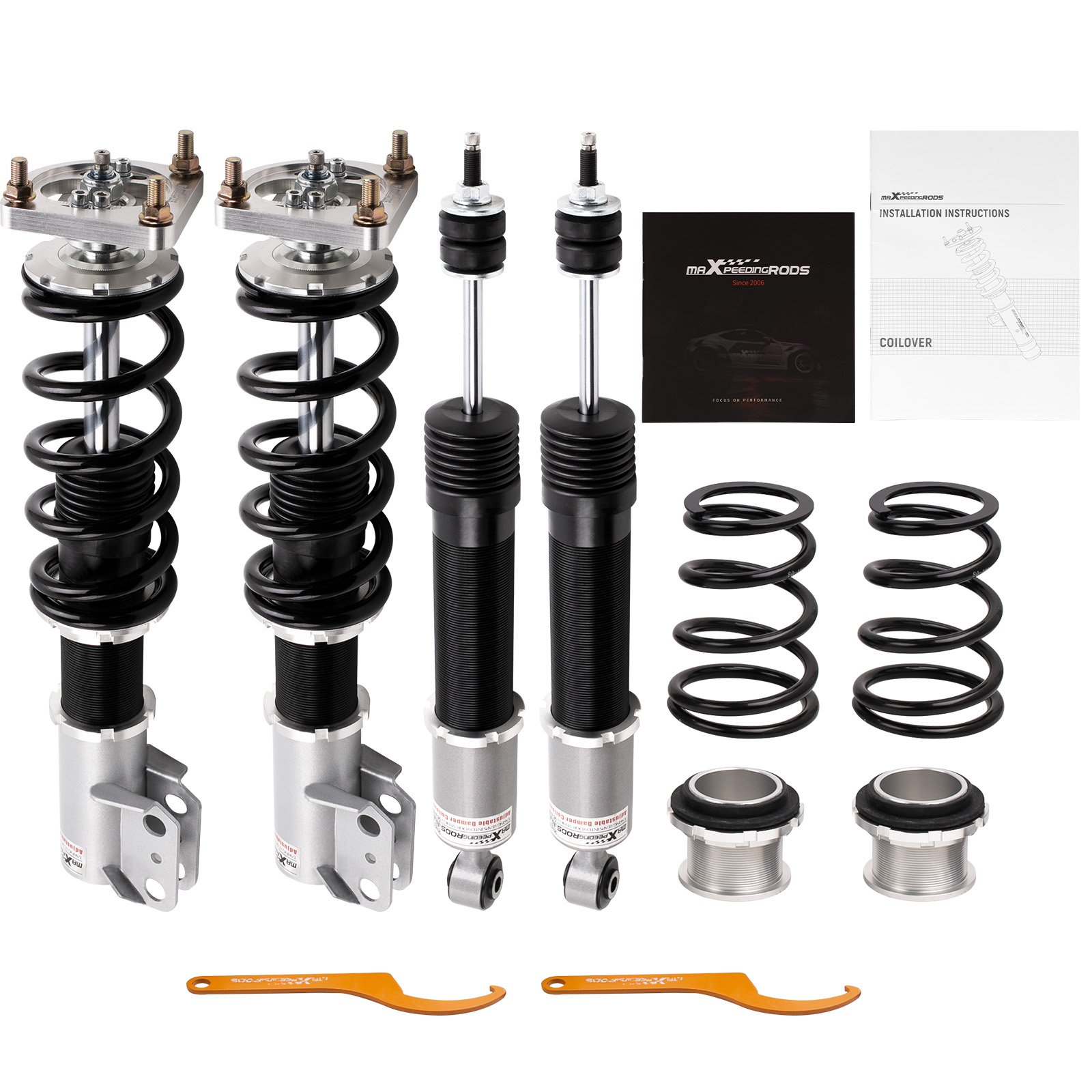 MaXpeedingrods Coilovers Kit 24-Way Adjustable Damper For Ford Mustang 2005-2014