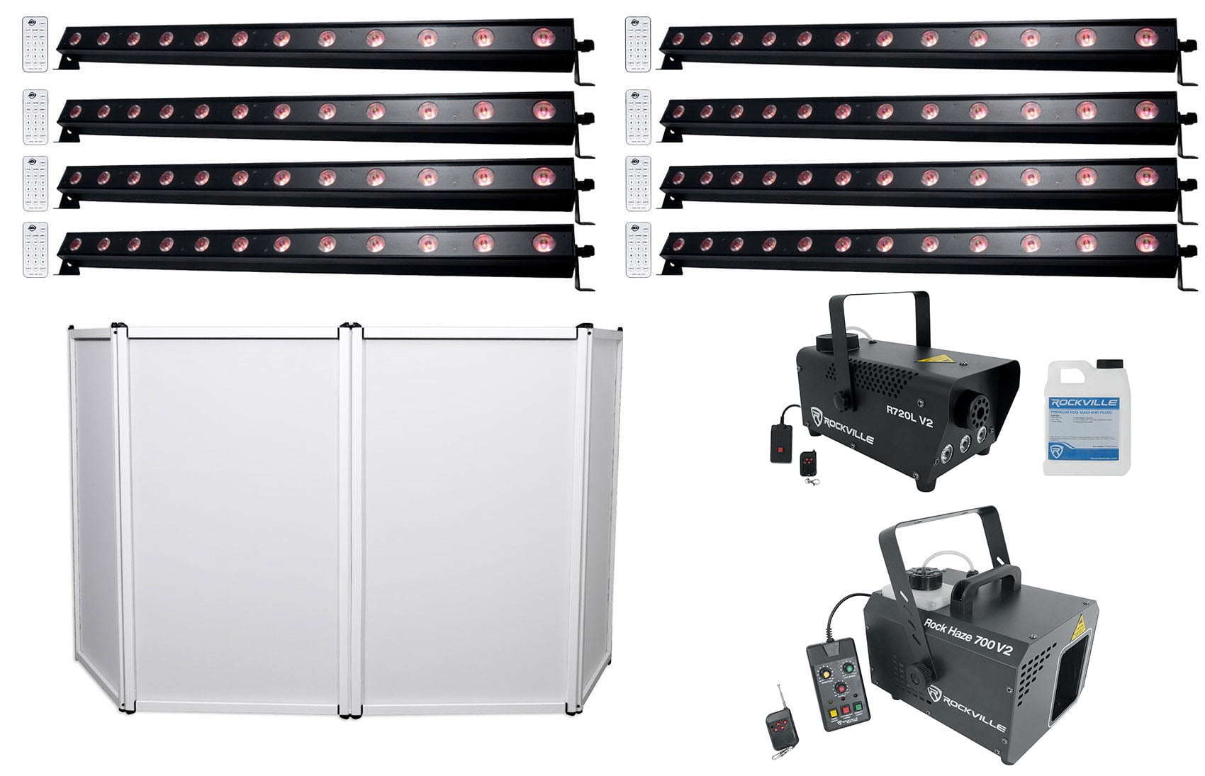 6 American DJ ADJ UB 12H 41.75" RGBAW+UV LED DMX Wash Light Bars+Facade