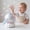White, variant on Rechargeable Automatic Bubble Machine with LED Lights Large Wand 420ml Tank Kid Party Outdoor Bubble Blower,White