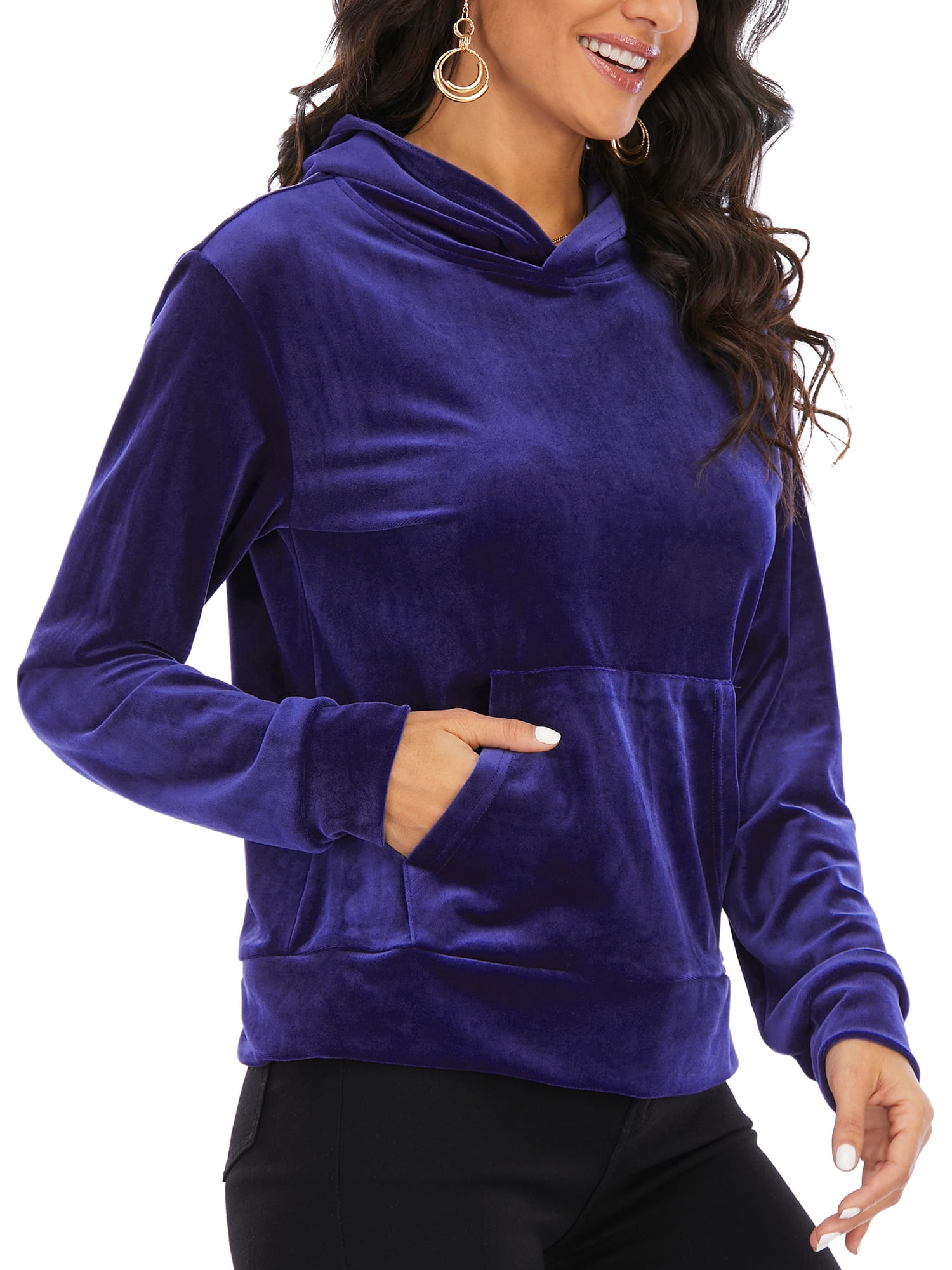 Velvet sweatshirt womens Clearance