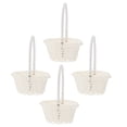 thumbnail image 2 of White Plastic Flower Girl Basket for Weddings and Home Decor with Exquisite Design and Versatile Use, 2 of 8