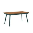 thumbnail image 2 of 3 Piece Outdoor Coffee Table and Chairs Set Wood Planks Gray Green, 2 of 5