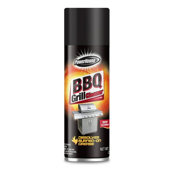PowerHouse BBQ Grill Aerosol Cleaner. Cleans and Removes Burned-on Grease and Grime Quickly & Easily. 10oz