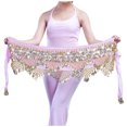 thumbnail image 1 of PMUYBHF 320 Three Straight Two Angle Belly Dance Waist Chain Belt With Sequins for Dance Performance and Accessory 12305 A, 1 of 4