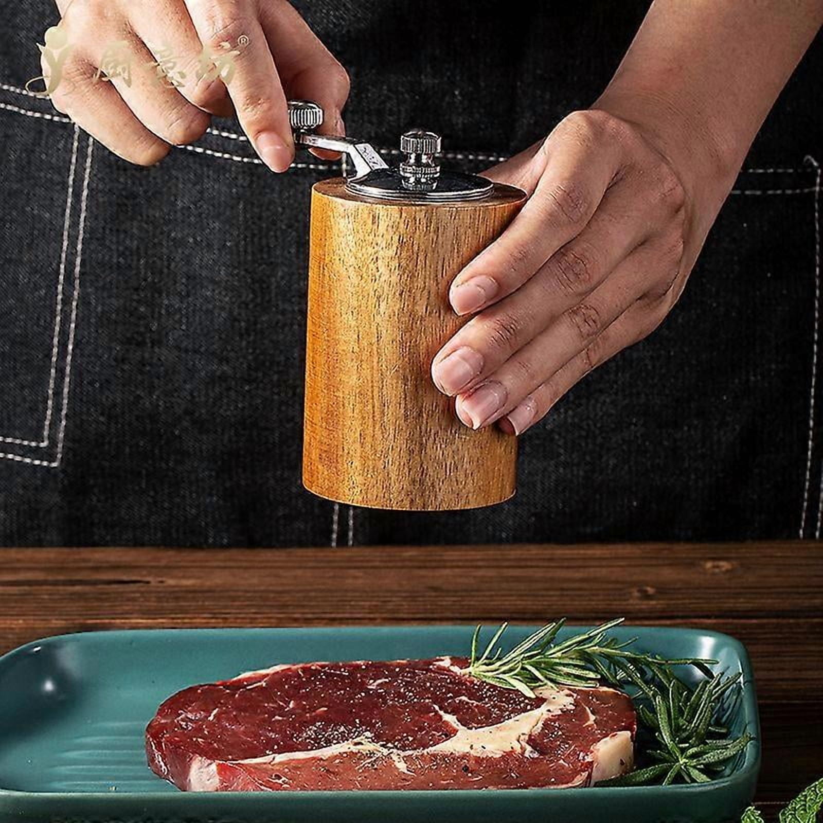Manual Flax Seed Grinder - Pepper Mill Adjustable Coarseness Household Grinding Bottle Hand Crank Mill