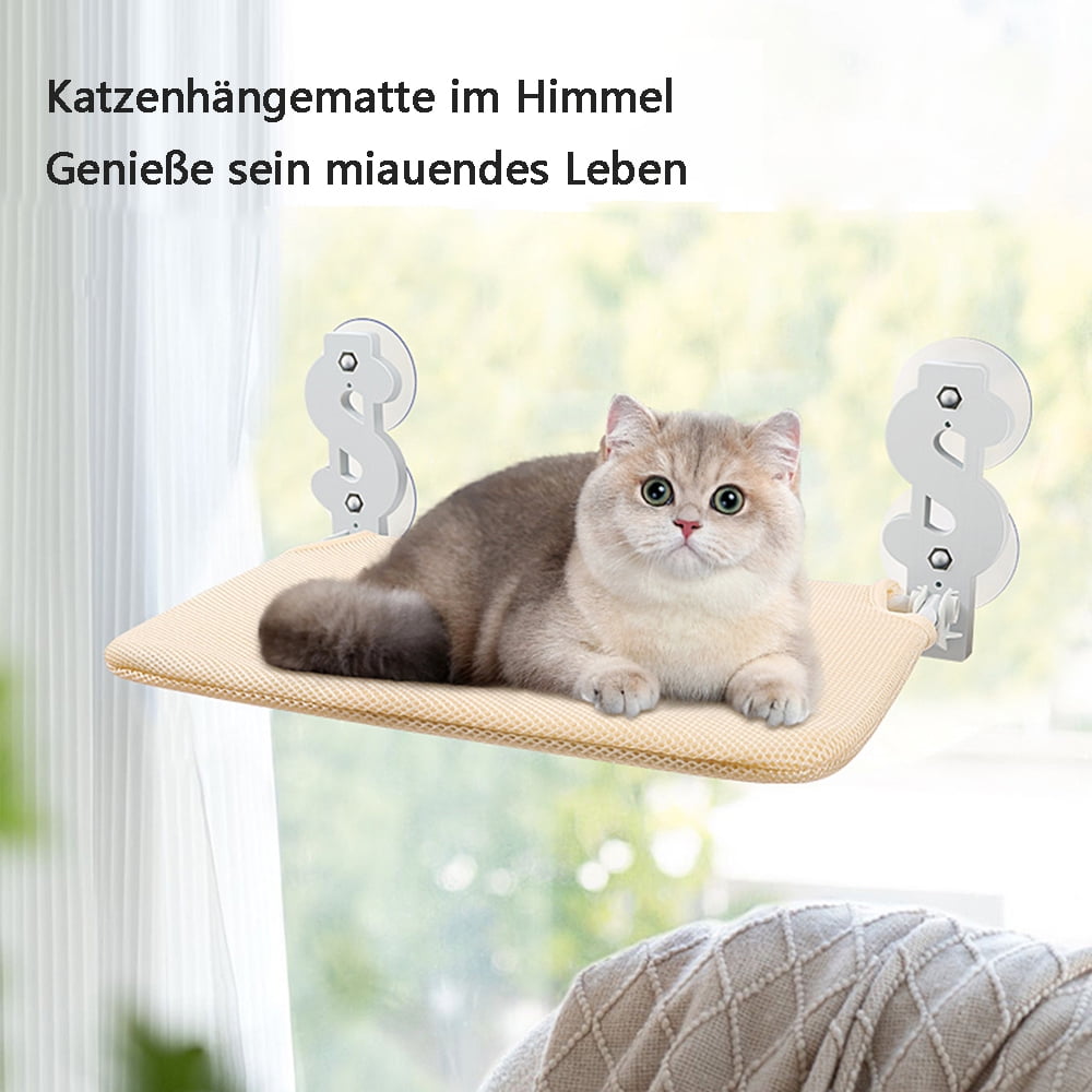 Feline Heaven: Cat Window Hammock, Foldable Stable Lounger, Easy Assembly With Sturdy Metal Frame, Comfortable Cat Bed, High-Quality Mesh, Space-Saving, Machine Washable, Bearing