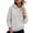 White, variant on Womens Fleece Hooded Sweatshirts Long Sleeve Pullover Drawstring Hoodies Relaxed Fit Fall Winter Casual Hoodies with Front Pocket, 2XL