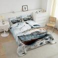 thumbnail image 4 of Erosebridal Lighthouse Boat Bedding Sets Full with Comforter,Sea Beach Duvet Insert,Ocean Decor,Reversible,3pcs, 4 of 8