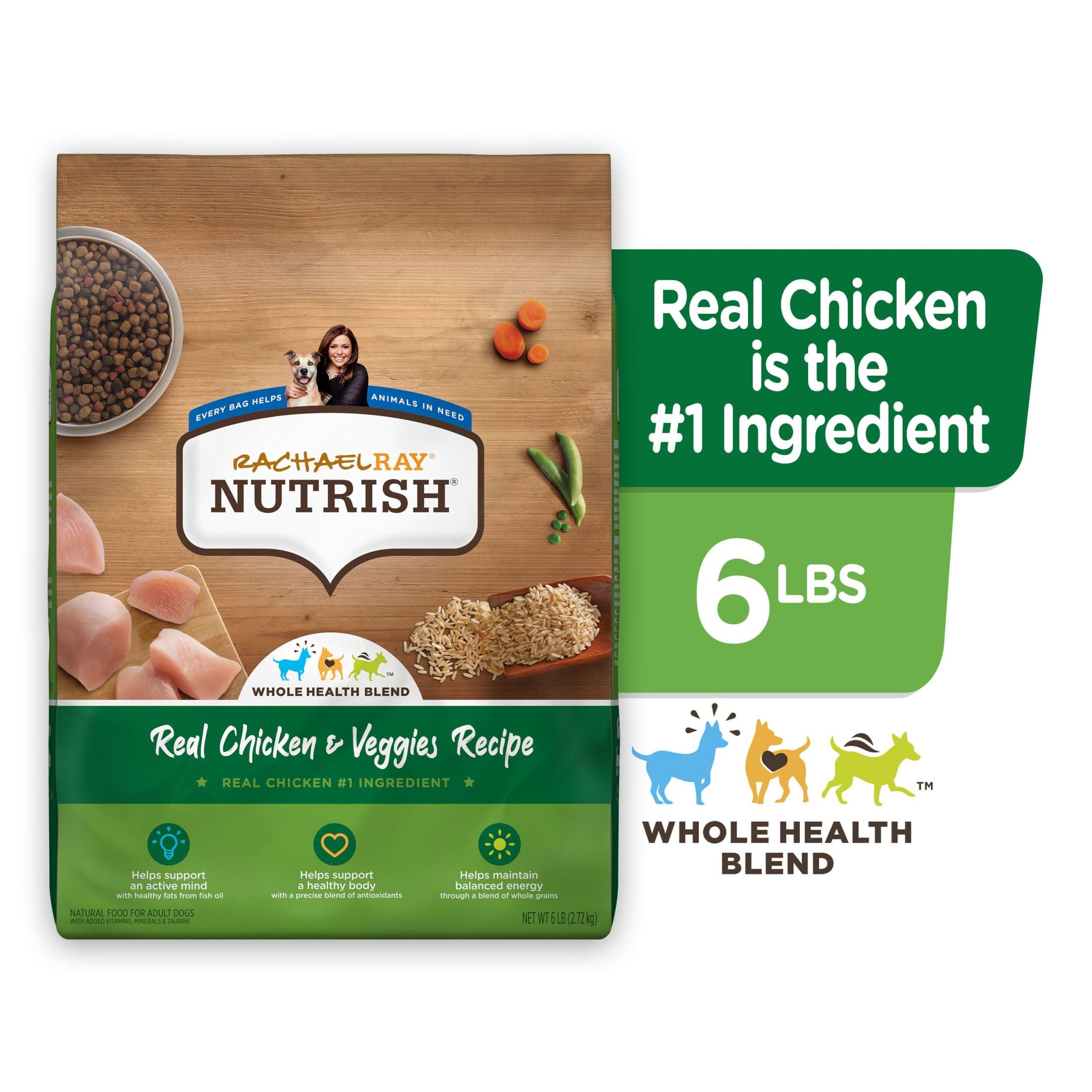 Rachael Ray Nutrish Natural Dry Dog Food Real U.S Farm Raised Chicken Veggies Recipe 40 lbs Walmart