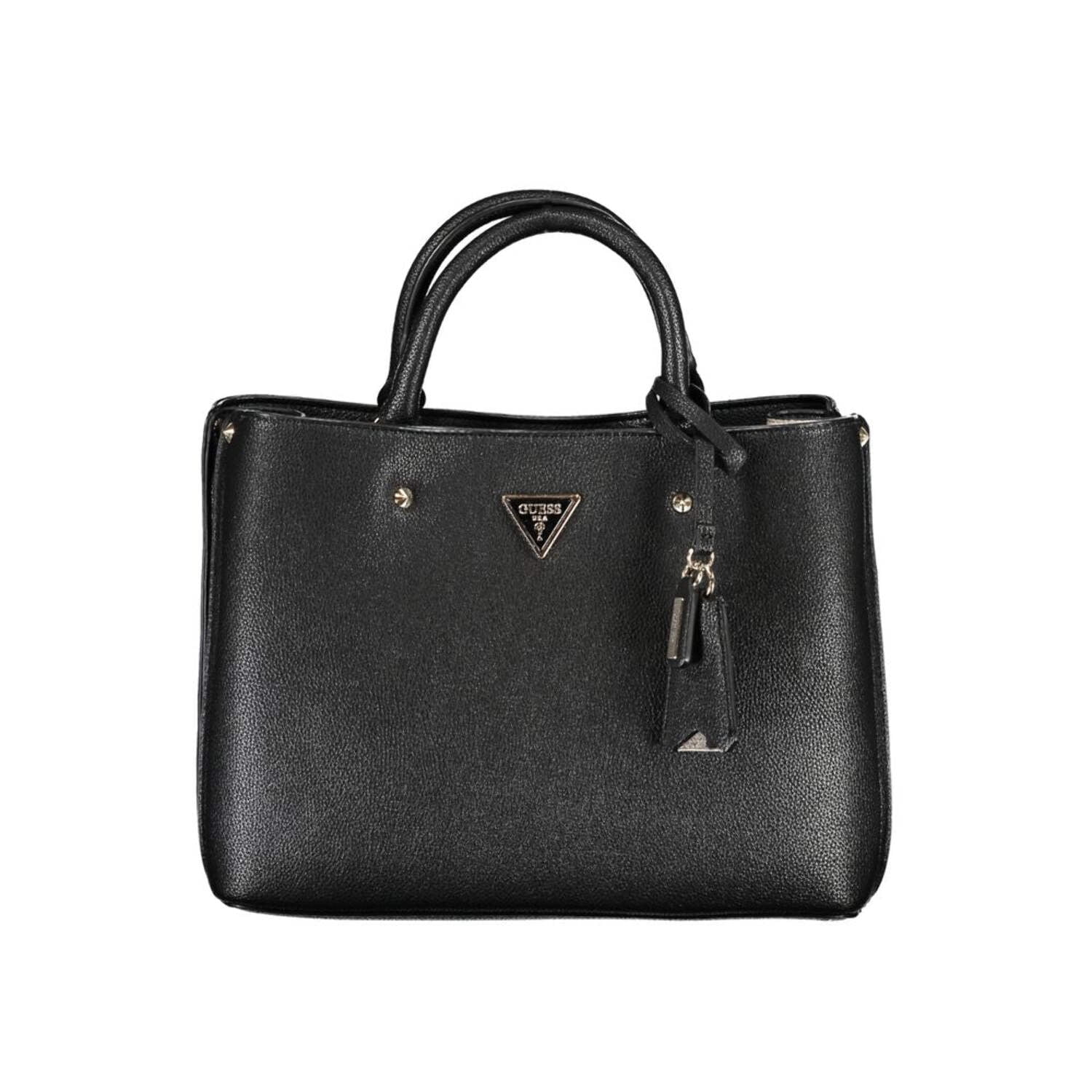 【PRADA】ハンドバッグ Vitello Phenix 1BB086 ★関税送料込み New Prada Vitello Phenix Black Leather Stripe Strap Satchel