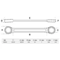 thumbnail image 2 of Llave Doble Estrella BGS 30333 Extra Plano 12 X 13 MM, 2 of 2