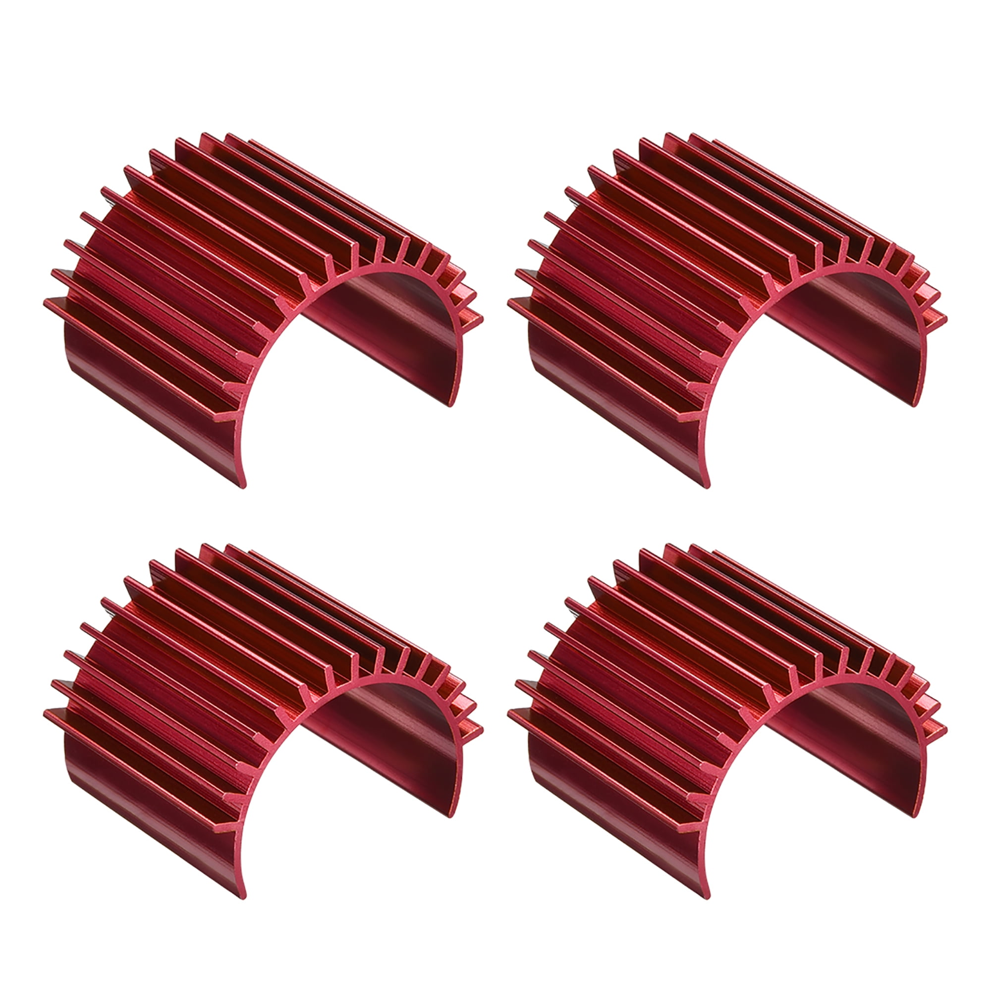 4 Pcs Aluminum Electric Engine Motor Heatsink Fins Cooling Red For RC