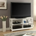 thumbnail image 3 of Convenience Concepts Meuble Télé Oxford à 4 Tablettes de 46 Pouces avec Rangement Ouvert, Blanc, 3 of 3