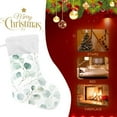 thumbnail image 4 of Coolnut Christmas Stockings 2 Pack Flower Green Leaves Xmas Stockings 17.7 inch Fireplace Hanging Stockings for Family Christmas Decoration, 4 of 6