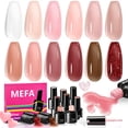 thumbnail image 1 of Set de esmaltes de uñas MEFA Jelly Gel 12 colores para mujeres y niñas, 1 of 9