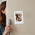 thumbnail image 5 of Acrylic Fridge Magnetic Photo Frame Scalloped, Double Sided Picture Frame, Magnet Picture Frames for Fridge Suit , Frames for Fridge/Locker/ Home/ Kitchen /Office , White 1Pc, 3.9 x 2.7 Inch, 5 of 7