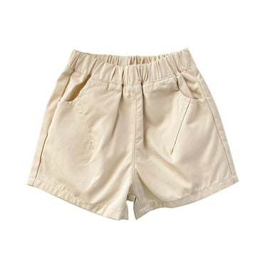 LWNYDPLSD Boys Khaki Shorts Girls Gymnastics Shorts Bike Shorts Khaki for Boys Shorts with Compression Liner Baby Boy Clothes 24 Months Newborn, 8-9 Years